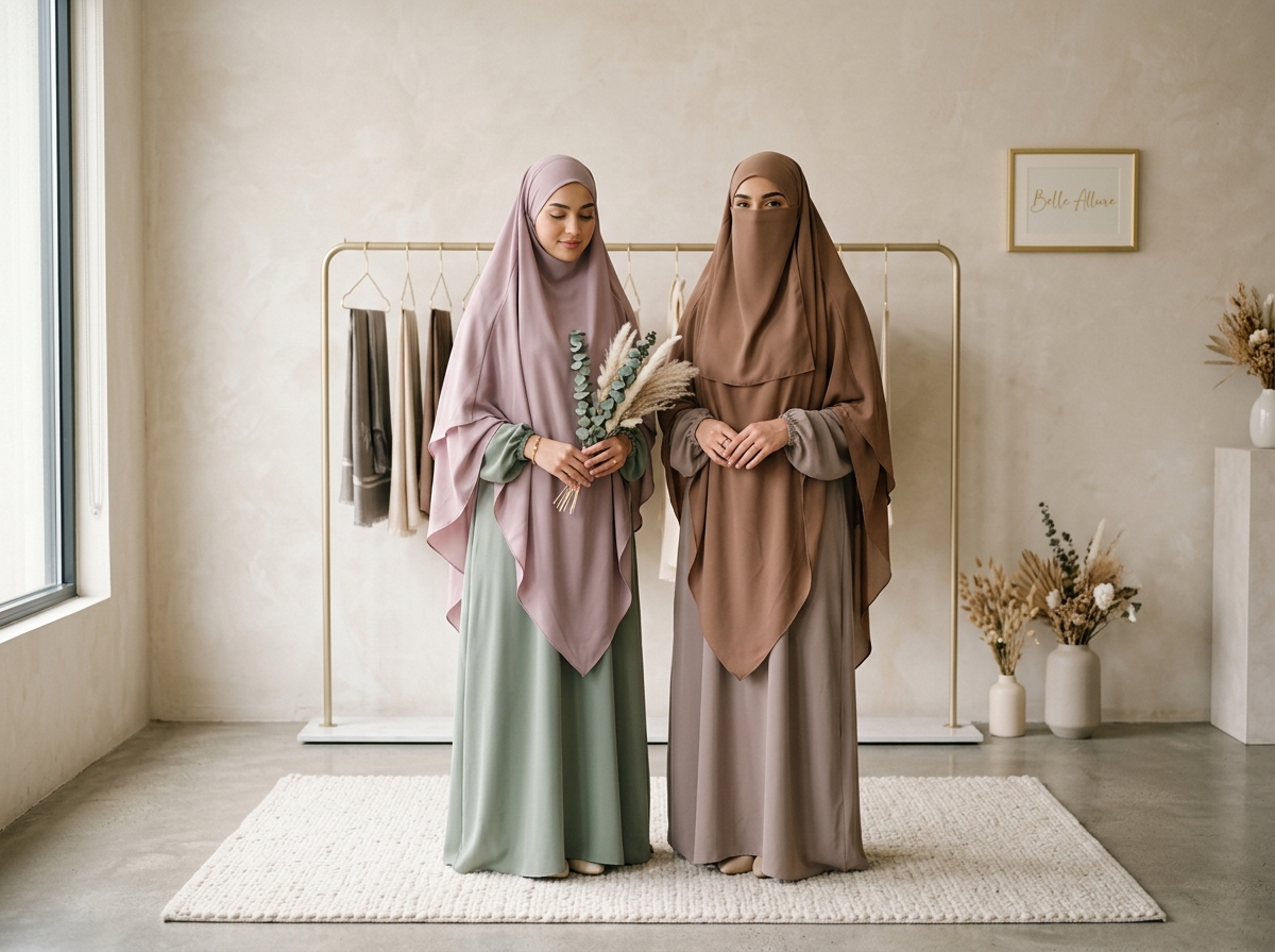 Elegant khimar and niqab collection by Belle Allure