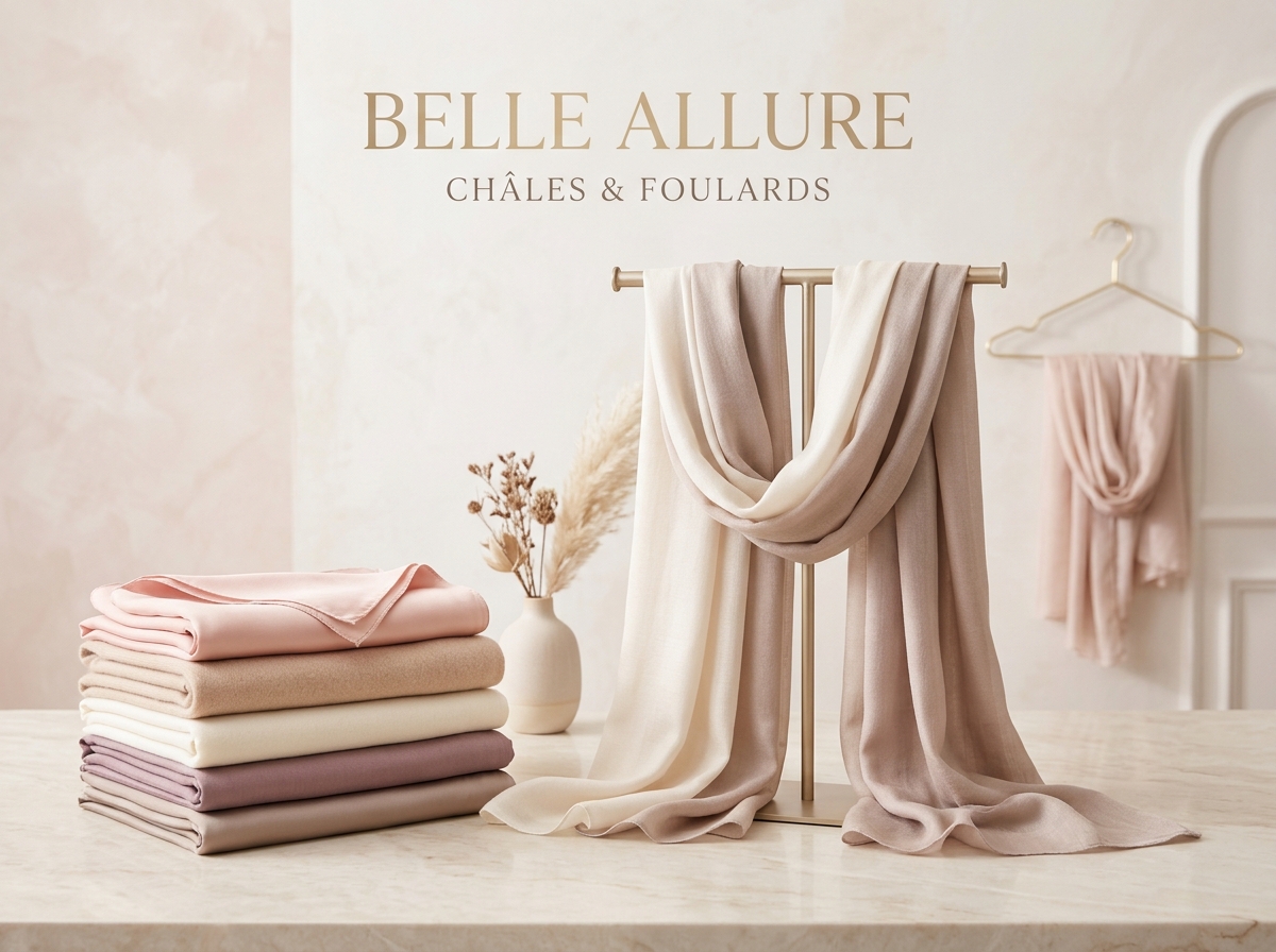Elegant Châles and Foulards collection by Belle Allure