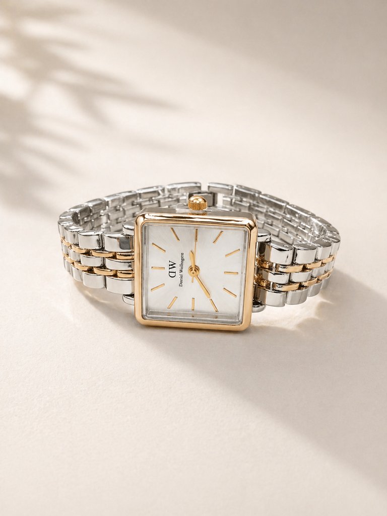 Montre Femme Bicolore — Carrée