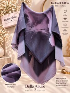Foulard Chiffon 150×150 — بنفسجي
