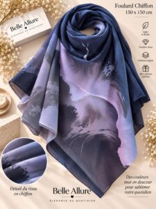 Foulard Chiffon 150×150 — بنفسجي 13