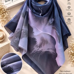 شال شيفون 150×150 — بنفسجي