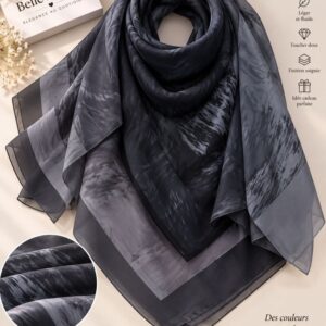 شال شيفون 150×150 — رمادي