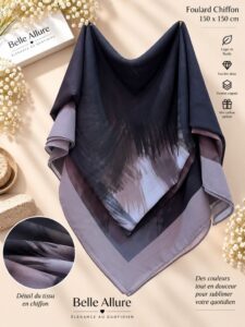 Foulard Chiffon 150×150 — بنفسجي 02