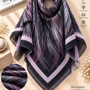 شال شيفون 150×150 — رمادي