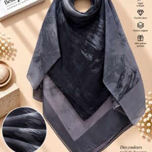 شال شيفون 150×150 — رمادي