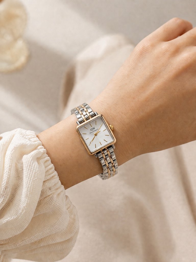 Montre Femme Bicolore — Carrée - الصورة 5