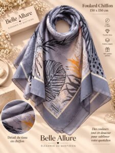 Foulard Chiffon 150×150 — رمادي 13