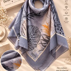 شال شيفون 150×150 — رمادي