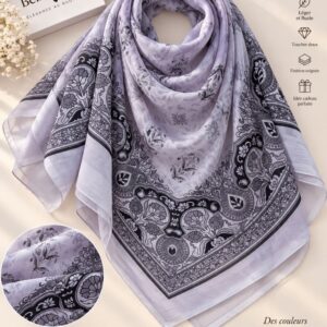 شال شيفون 150×150 — رمادي