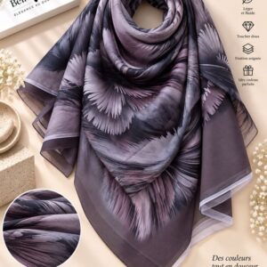 شال شيفون 150×150 — بنفسجي