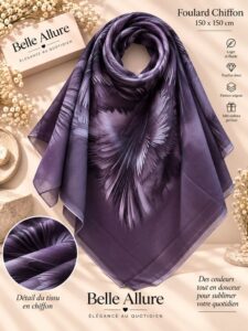 Foulard Chiffon 150×150 — بنفسجي 15