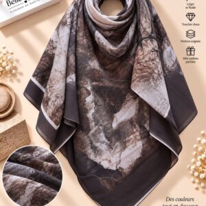 شال شيفون 150×150 — رمادي