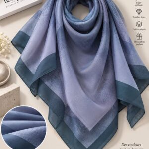 شال شيفون 150×150 — أزرق
